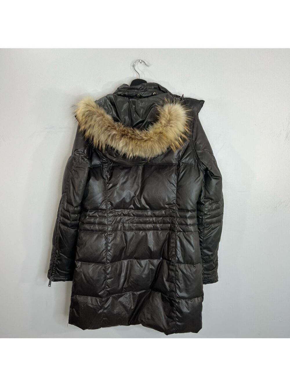 PAJAR Montreal grey green fur trim down parka winter coat M - Picture 4 of 15